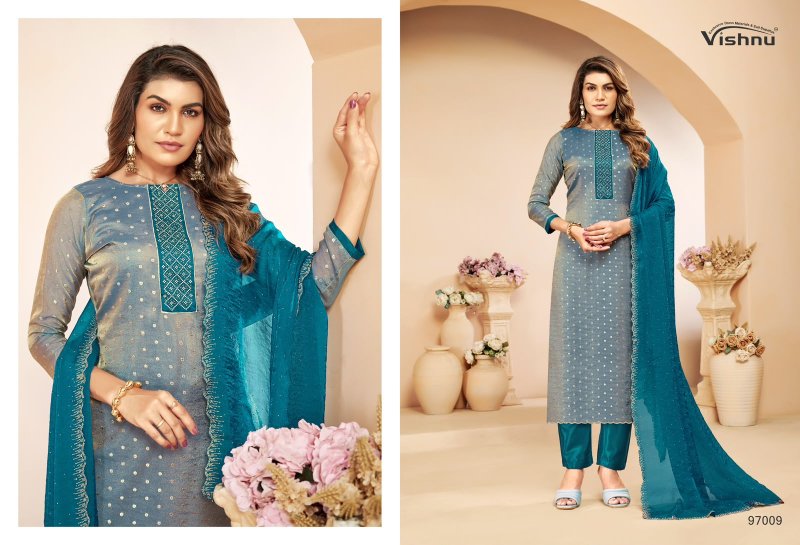 Tanaya By Vishnu Nc Moss Butti Dress Material